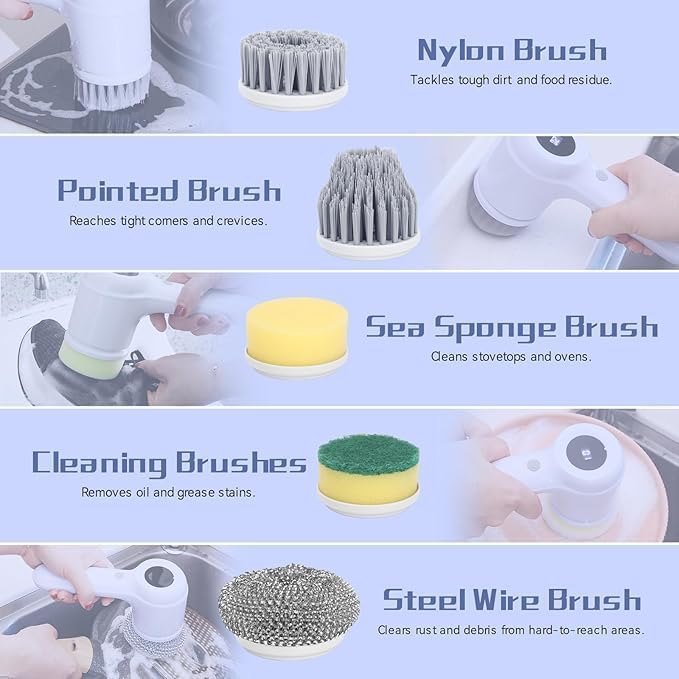 5 In 1 Electric Cleaning Magic Brush