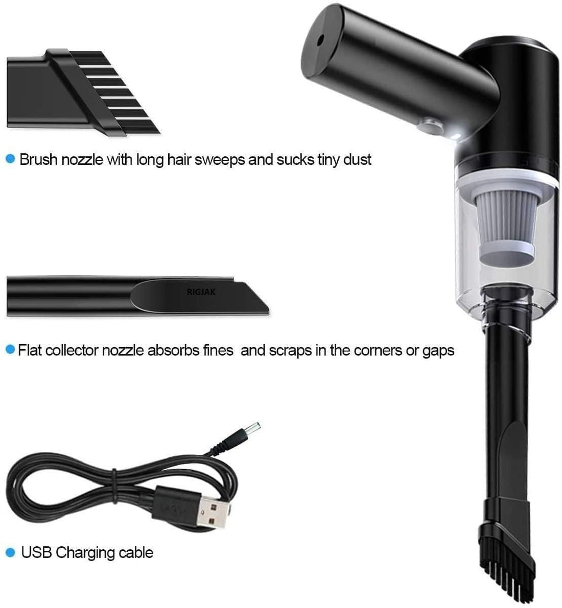 3 in 1 Rechargeable Car Vacuum Cleaner